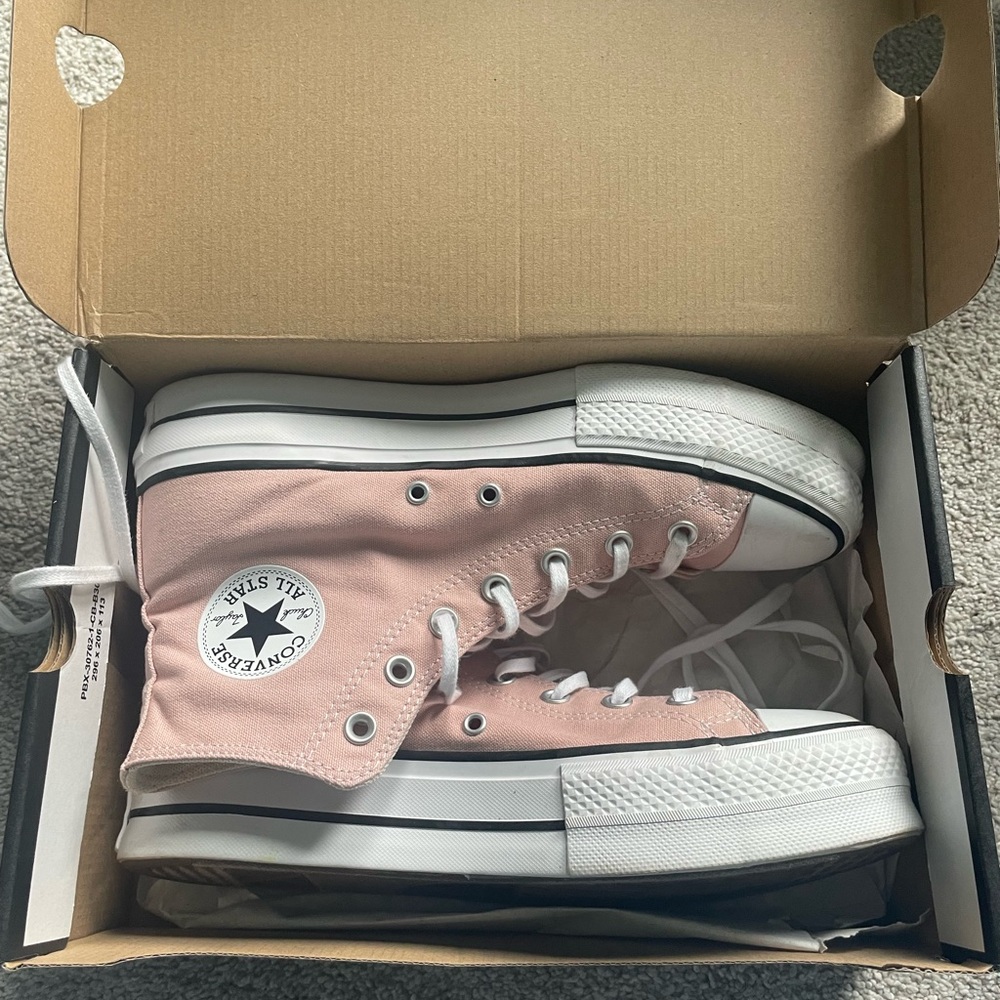 Pink Platform Converse High Top